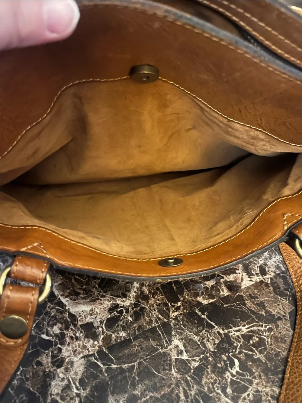 Patricia Nash Tooled Leather Shoulder Bag - Tan